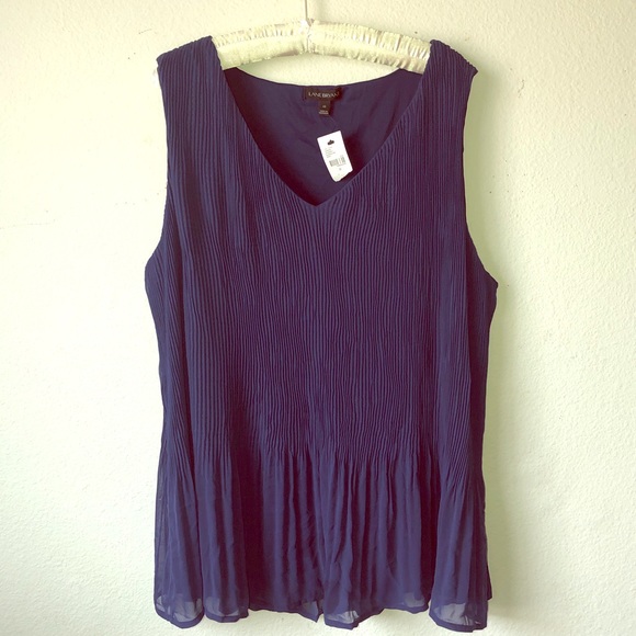 Lane Bryant Tops - Lane Bryant blouse sleeveless top navy blue NWT